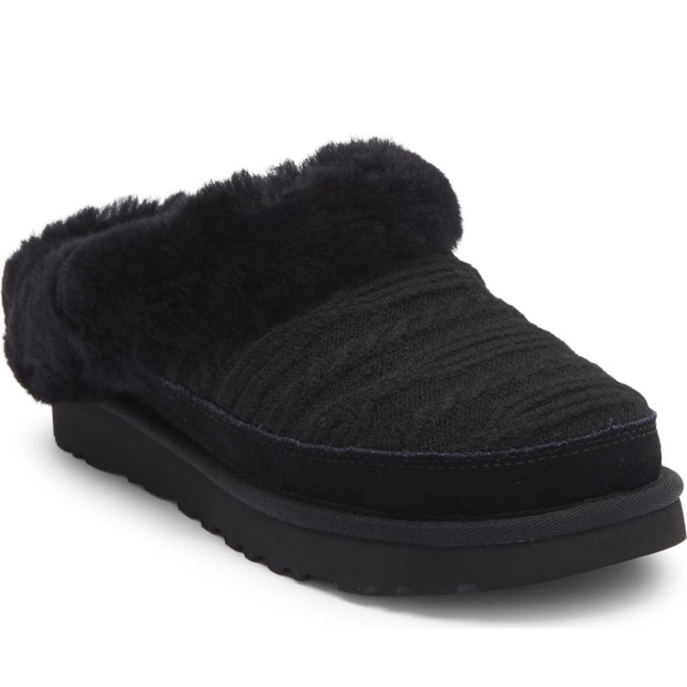 Ugg Cloggette Slipper Designer Cable Knit Fur Sherpa Slip On ST #21